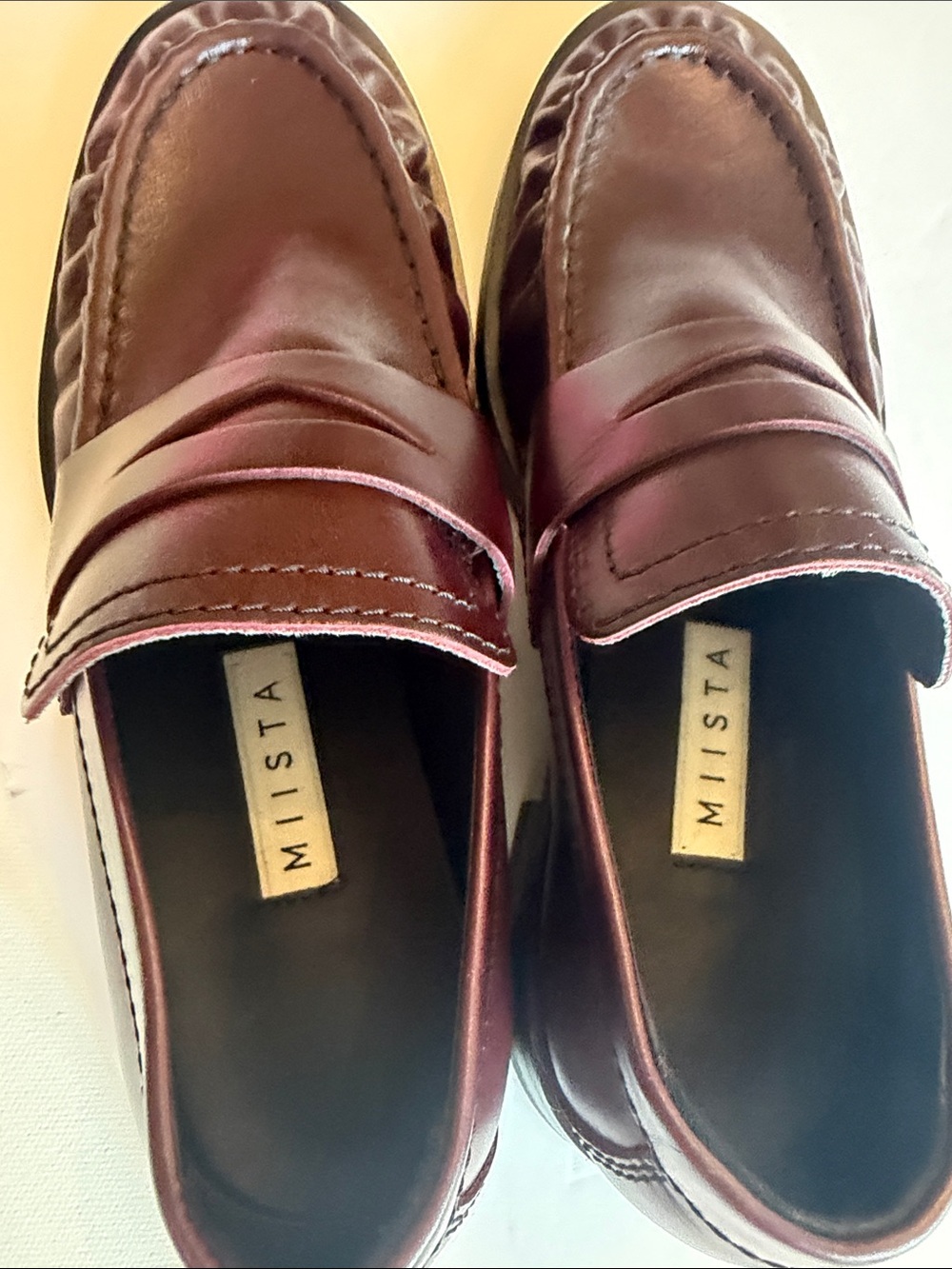 Miista Zika Burgandy loafers 38/8 brand new no box - Picture 5 of 8